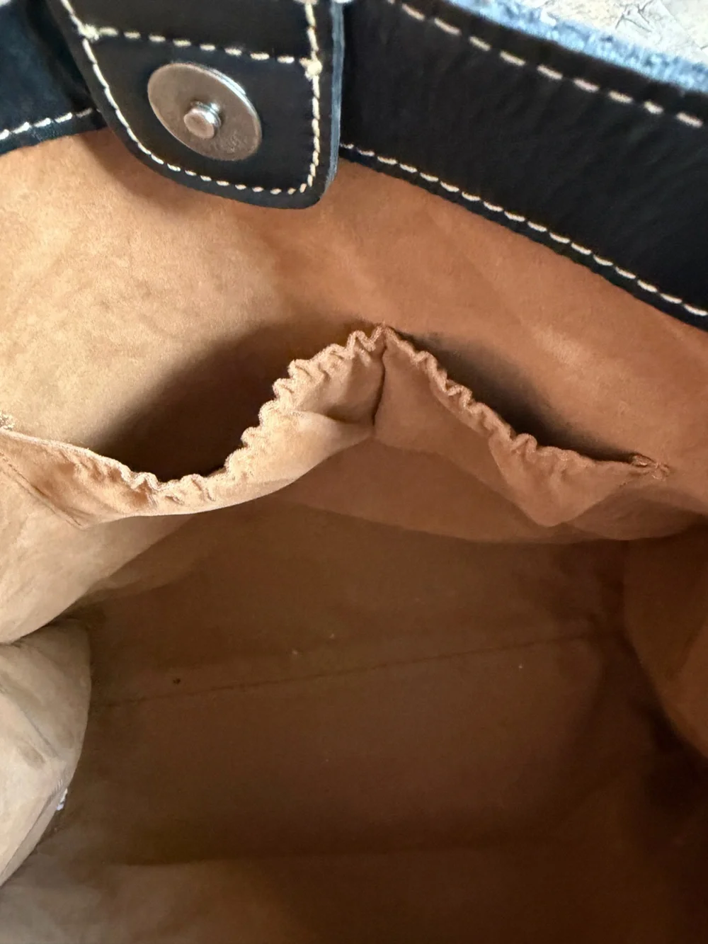 Patricia Nash Black Tooled Leather Floral Tote with Contrast Whipstitch